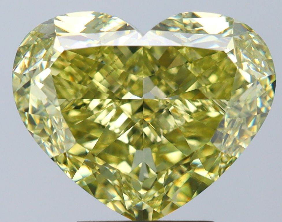 Hart 5.01ct Fancy Bruinachtig Groenachtig Geel VS2 VG VG 