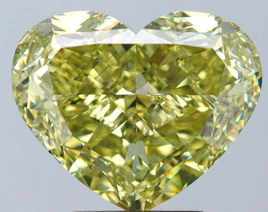 Heart 5.01ct Fancy Brownish Greenish Yellow VS2 VG VG