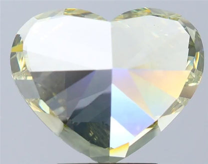 Hart 5.01ct Fancy Bruinachtig Groenachtig Geel VS2 VG VG 